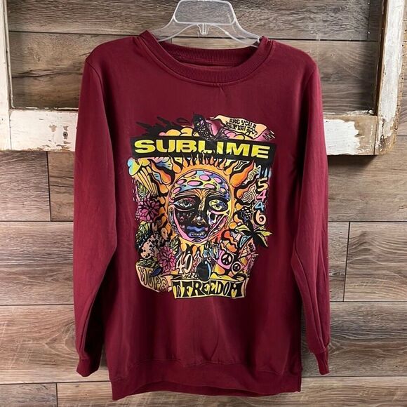 SUBLIME Sweatshirt Womens Size L Pullover Sun Sublime To Freedom Graphic Art - Picture 3 of 6